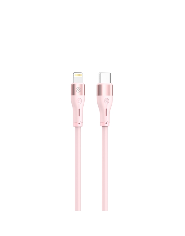 Tellur Silicone Type-C to Lightning Cable PD30W 1m Pink