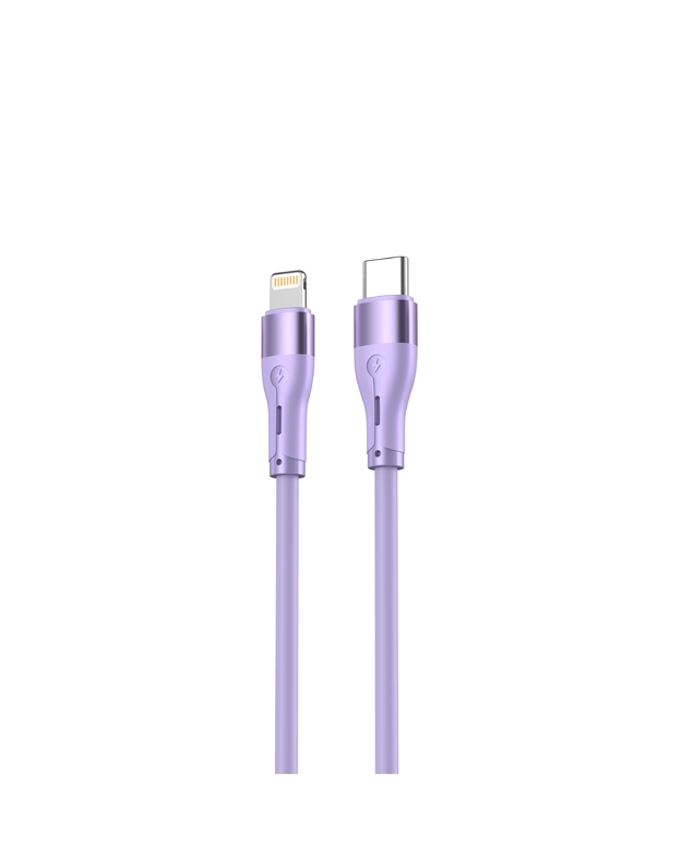 Tellur Silicone Type-C to Lightning Cable PD30W 1m Purple