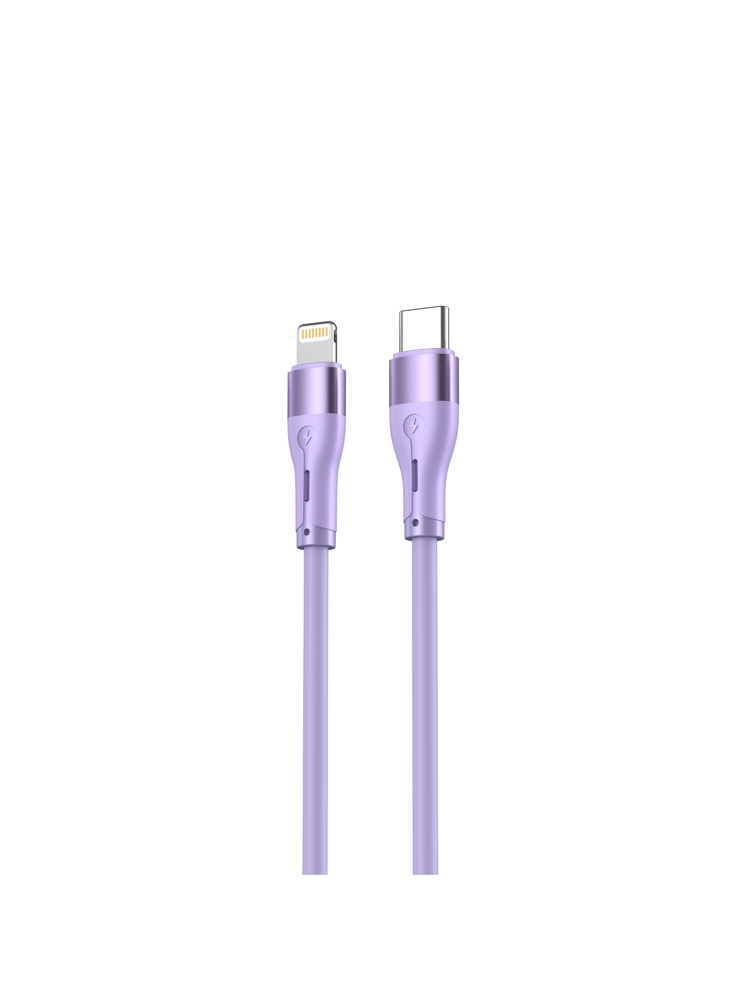 Tellur Silicone Type-C to Lightning Cable PD30W 1m Purple