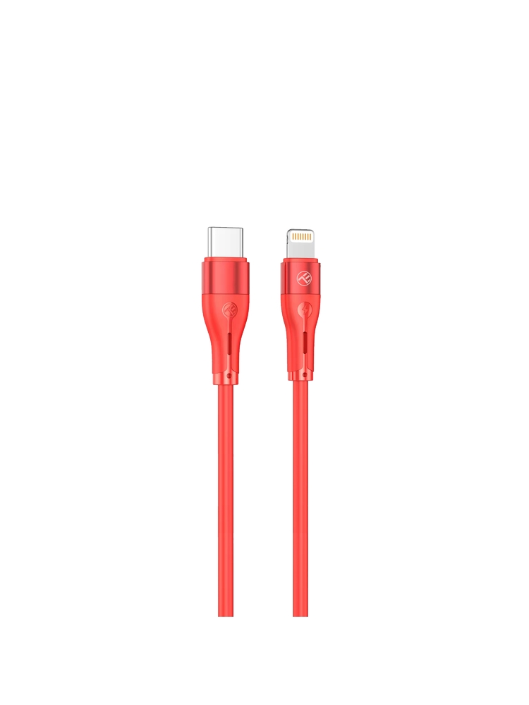Tellur Silicone Type-C to Lightning Cable PD30W 1m Red