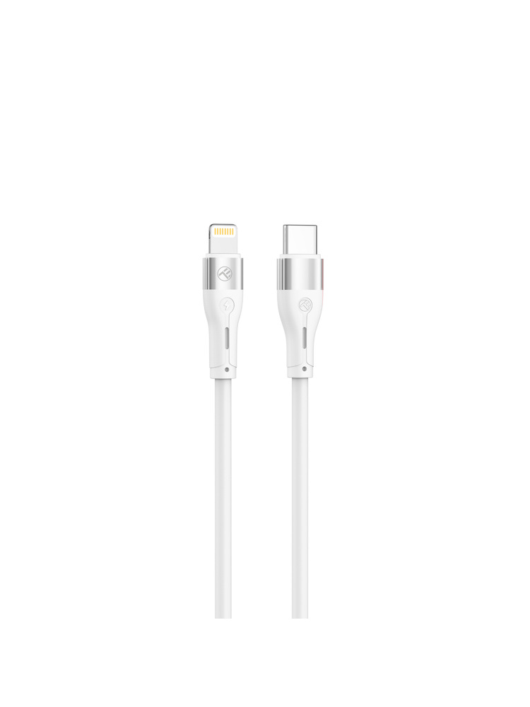 Tellur Silicone Type-C to Lightning Cable PD30W 1m White