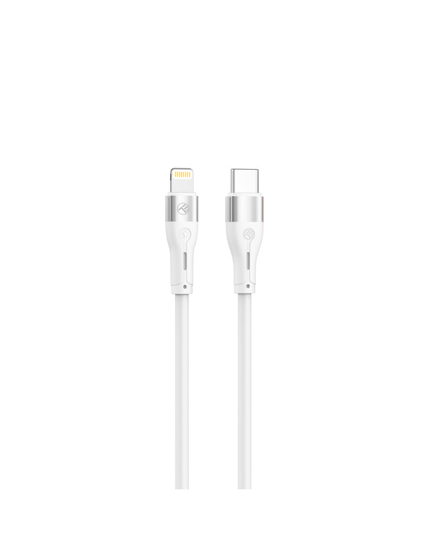 Tellur Silicone Type-C to Lightning Cable PD30W 1m White