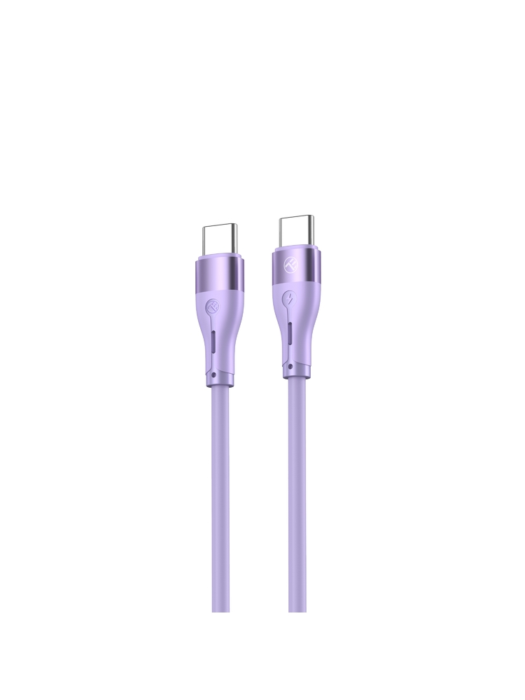 Tellur Silicone Type-C to Type-C Cable PD60W 1m Purple