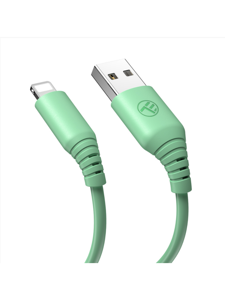 Tellur Silicone USB to Lightning Cable 3A 1m Green