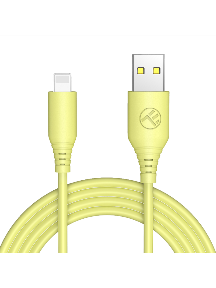 Tellur Silicone USB to Lightning Cable 3A 1m Yellow