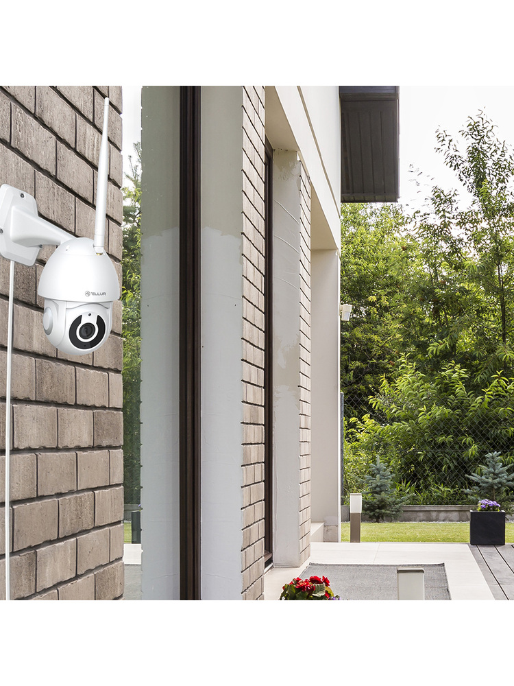 Tellur Smart WiFi Outdoor Camera 3MP, UltraHD, Autotracking, PTZ white