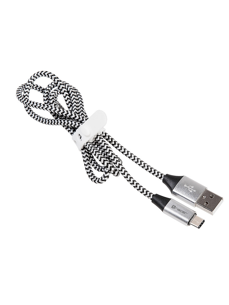 Tracer 46265 USB 2.0 Type C A Male 1m Black Silver