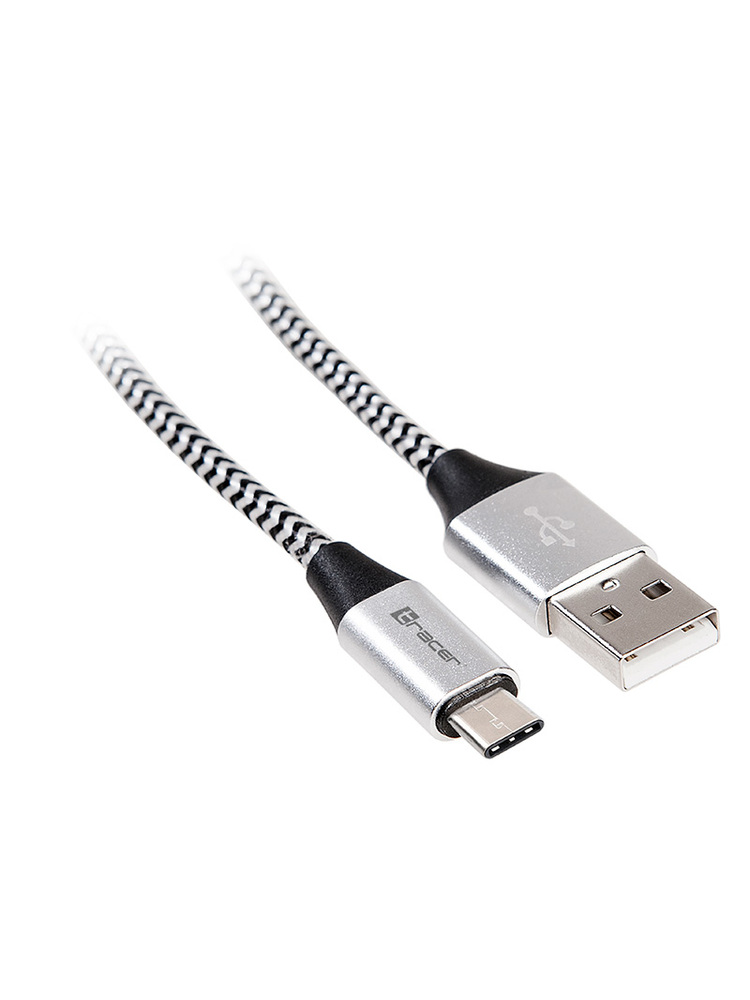 Tracer 46265 USB 2.0 Type C A Male 1m Black Silver