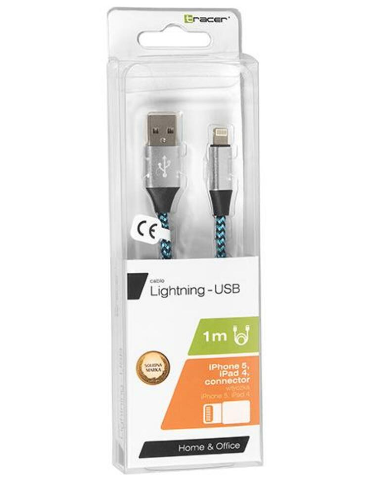 Tracer 46269 Lighting USB 2.0 Iphone AM 1m Black Blue