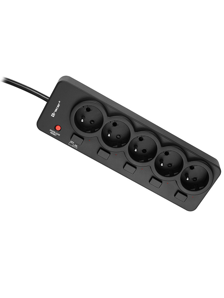 Tracer 46976 PowerGuard 1.8m Black (5 Outlets)