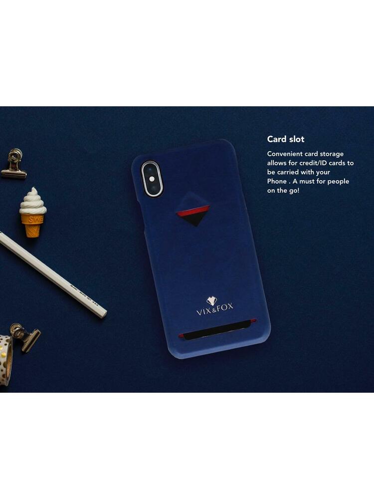 VixFox Card Slot Back Shell for Iphone 7/8 plus navy blue