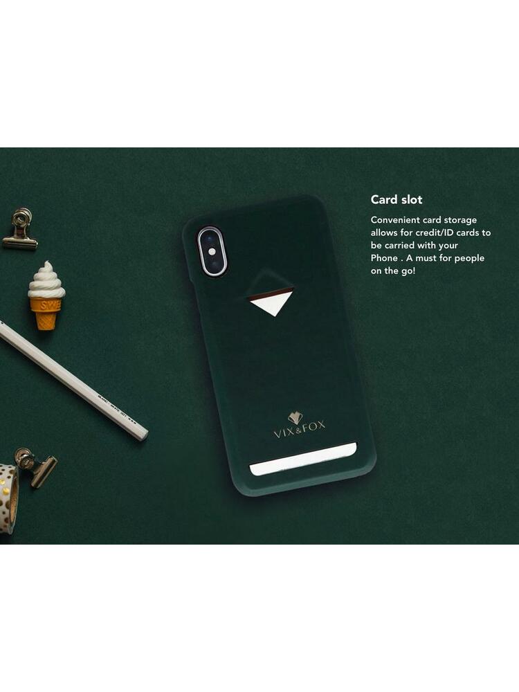 VixFox Card Slot Back Shell for Iphone X/XS forest green