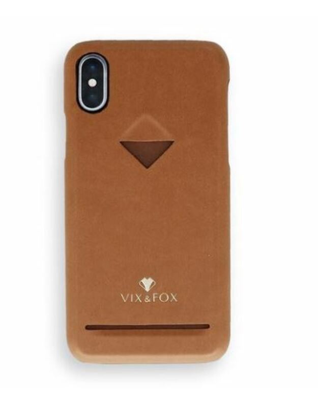 VixFox Card Slot Back Shell for Iphone XSMAX caramel brown