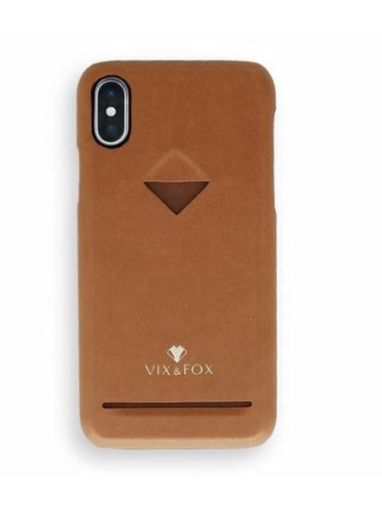 VixFox Card Slot Back Shell for Iphone XSMAX caramel brown