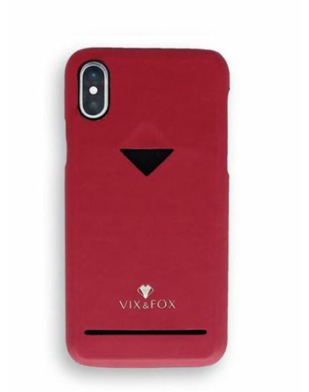 VixFox Card Slot Back Shell for Iphone XSMAX ruby red