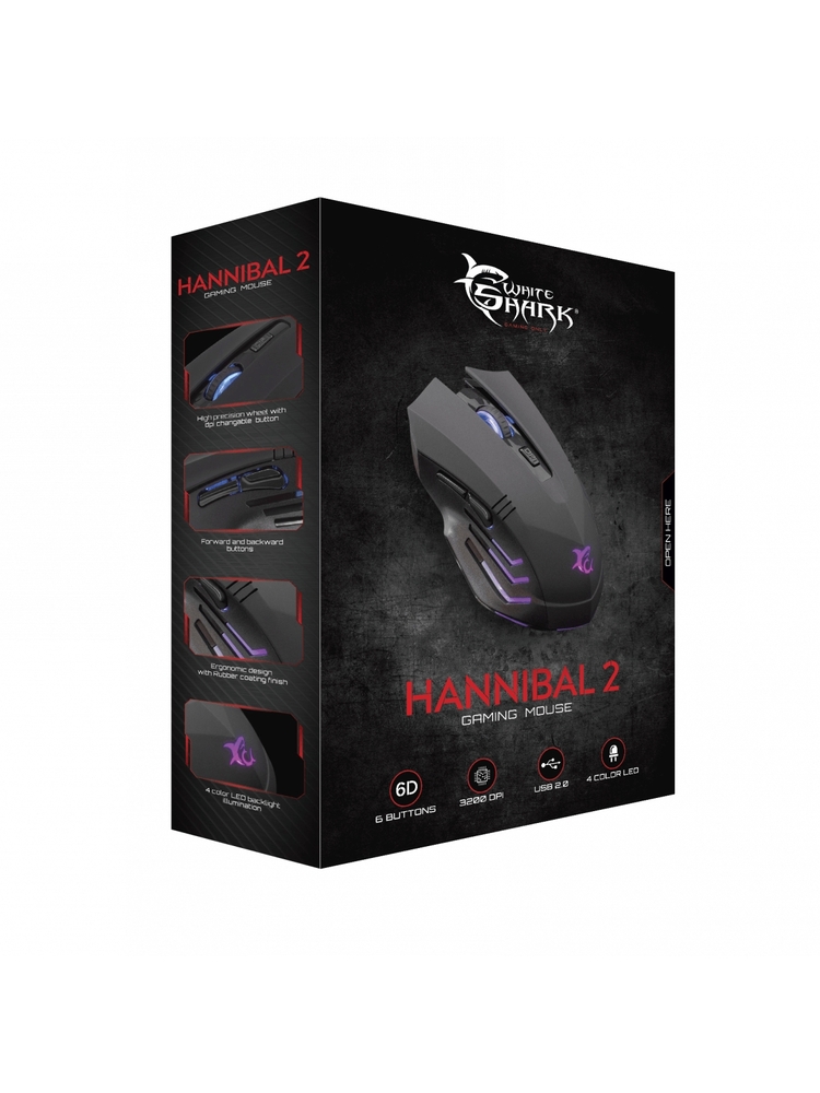 White Shark GM-5006B Gaming Mouse Hannibal-2 black