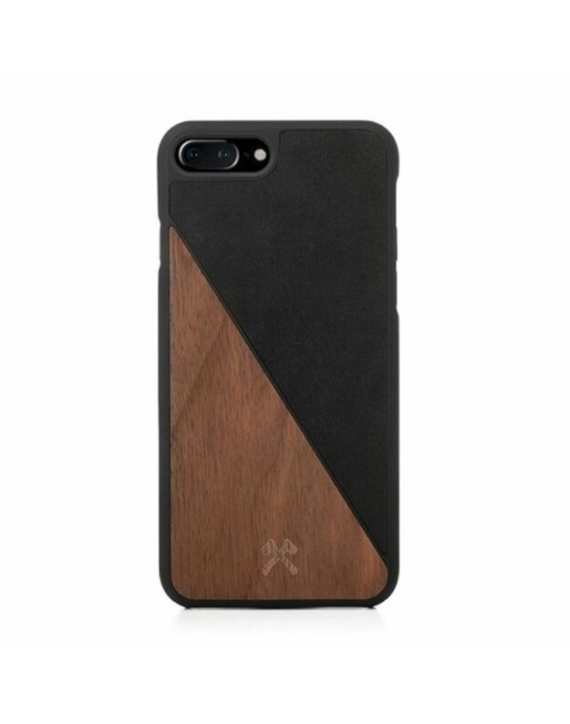 Woodcessories EcoSplit Wooden+Leather iPhone 7+ / 8+  Walnut/black eco249