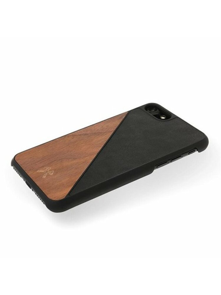 Woodcessories EcoSplit Wooden+Leather iPhone 7+ / 8+  Walnut/black eco249