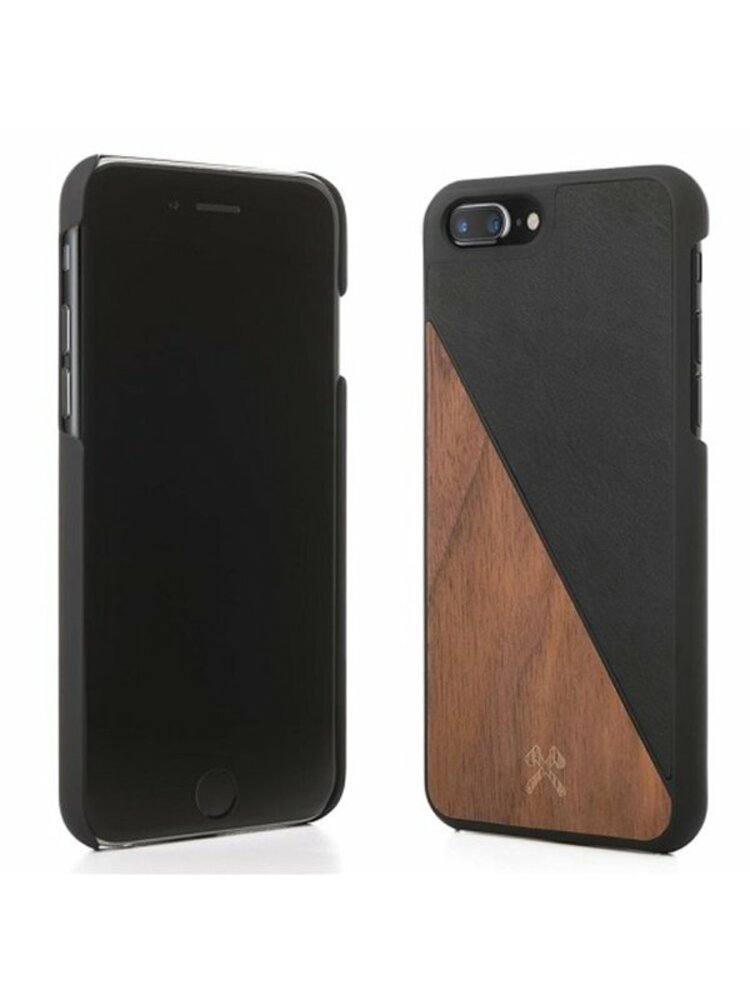 Woodcessories EcoSplit Wooden+Leather iPhone 7+ / 8+  Walnut/black eco249