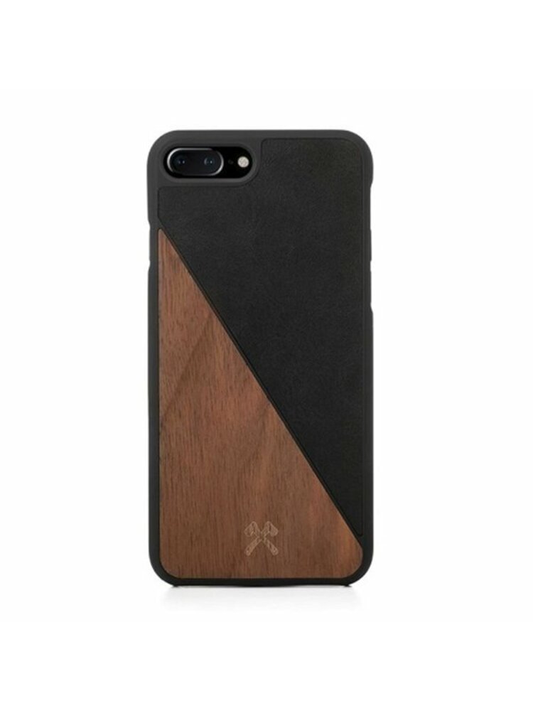 Woodcessories EcoSplit Wooden+Leather iPhone 7+ / 8+  Walnut/black eco249