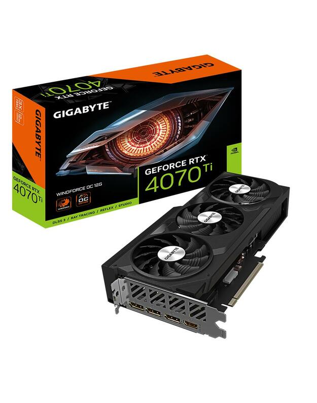 Graphics Card|GIGABYTE|NVIDIA GeForce RTX 4070 Ti|12 GB|GDDR6X|192 bit|PCIE 4.0 16x|1xHDMI|3xDisplayPort|GV-N407TWF3OC-12GD