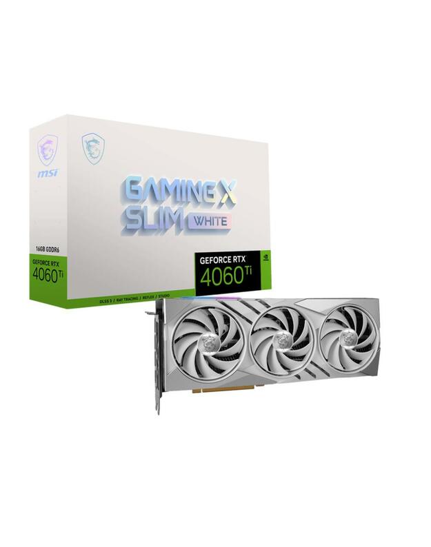 Graphics Card|MSI|NVIDIA GeForce RTX 4060 Ti|16 GB|GDDR6|128 bit|PCIE 4.0 8x|1xHDMI|3xDisplayPort|4060TIGAMXSLIMWH16G