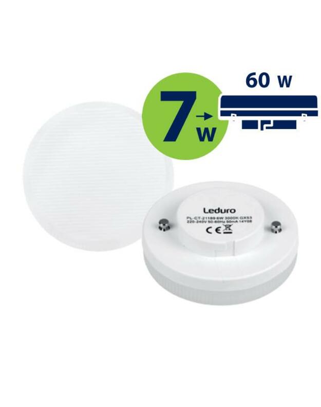 Light Bulb|LEDURO|Power consumption 7 Watts|Luminous flux 600 Lumen|3000 K|220-240V|Beam angle 100 degrees|21199