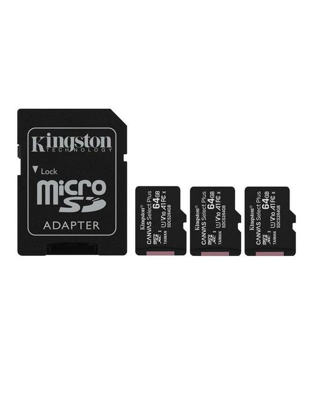MEMORY MICRO SDXC 64GB UHS-I/3PACK SDCS2/64GB-3P1A KINGSTON