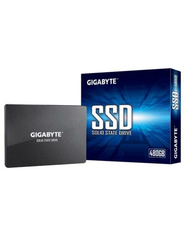 SSD|GIGABYTE|480GB|SATA 3.0|Write speed 480 MBytes/sec|Read speed 550 MBytes/sec|2,5"|TBW 200 TB|MTBF 2000000 hours|GP-GSTFS31480GNTD