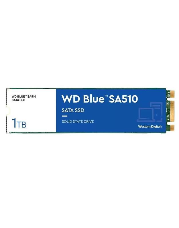 SSD|WESTERN DIGITAL|Blue SA510|1TB|M.2|SATA 3.0|Write speed 520 MBytes/sec|Read speed 560 MBytes/sec|2.38mm|TBW 400 TB|MTBF 1750000 hours|WDS100T3B0B