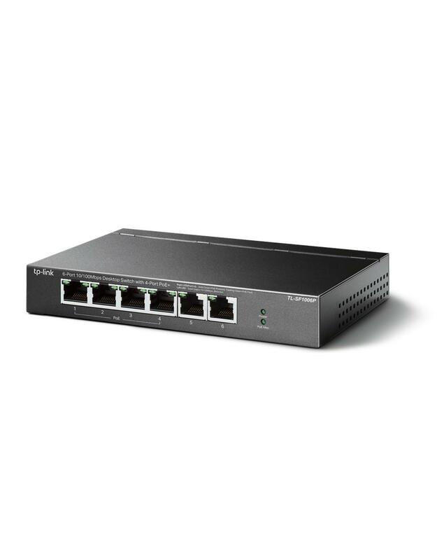 Switch|TP-LINK|TL-SF1006P|Desktop/pedestal|6x10Base-T / 100Base-TX|PoE+ ports 4|TL-SF1006P