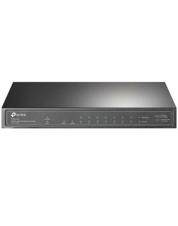 Switch|TP-LINK|TL-SG1210P|Desktop/pedestal|9x10Base-T / 100Base-TX / 1000Base-T|1xSFP|PoE+ ports 8|TL-SG1210P