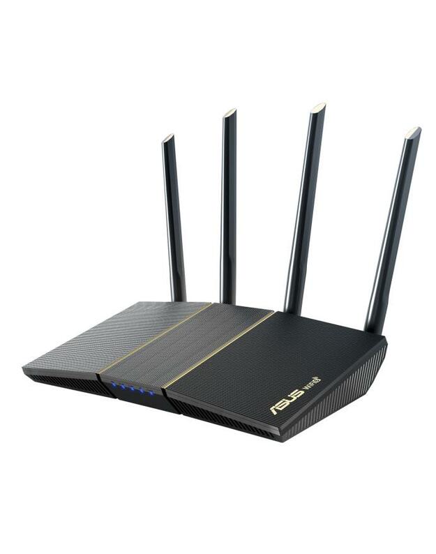 Wireless Router|ASUS|Wireless Router|Mesh|Wi-Fi 5|Wi-Fi 6|IEEE 802.11a/b/g|IEEE 802.11n|1 WAN|4x10/100/1000M|Number of antennas 4|RT-AX57