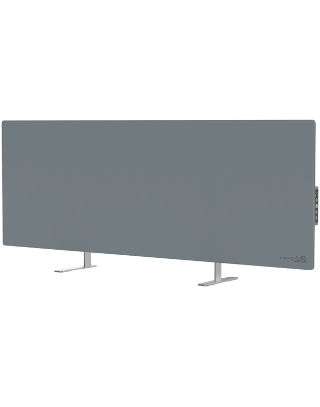 AENO Premium Eco Smart Heater, 700W, Tempered glass, Infrared+convection heating type, LED display, Plug type: Europe (E/F type), GREY