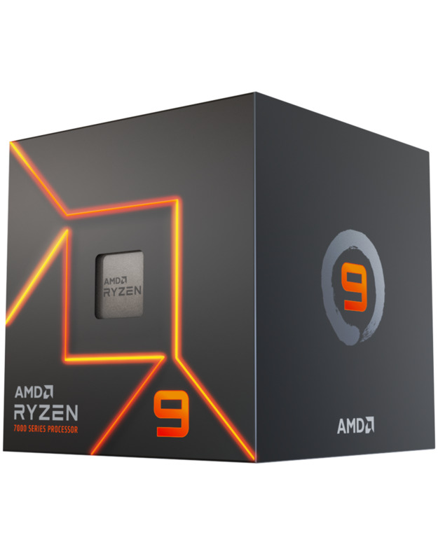 AMD CPU Desktop Ryzen 9 12C/24T 7900 (5.4GHz Max Boost,76MB,65W,AM5) box, with Radeon Graphics and Wraith Prism Cooler