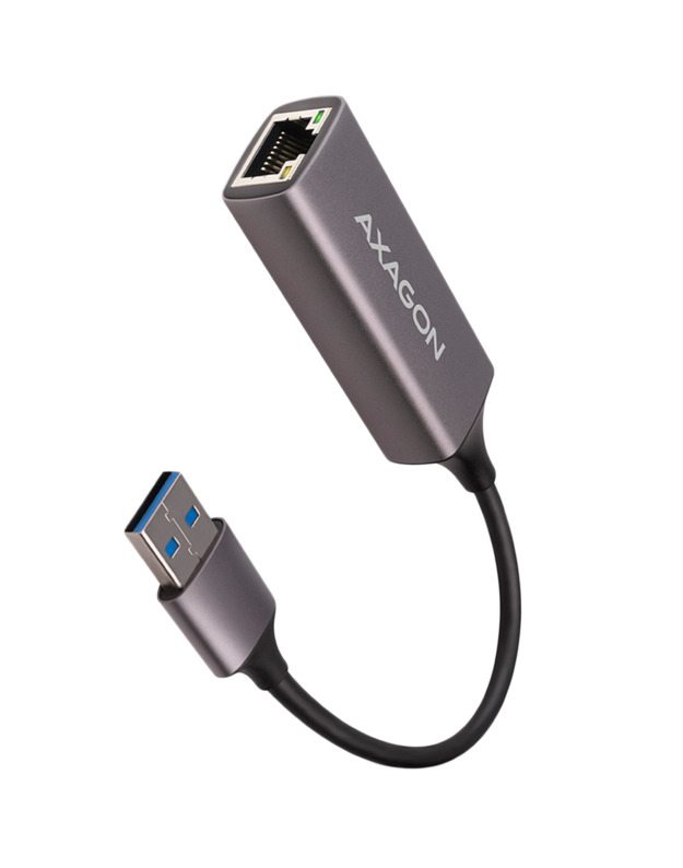 AXAGON ADE-TR Type-A USB3.2 Gen 1 - Gigabit Ethernet 10/100/1000 Adapter, metal, titan grey