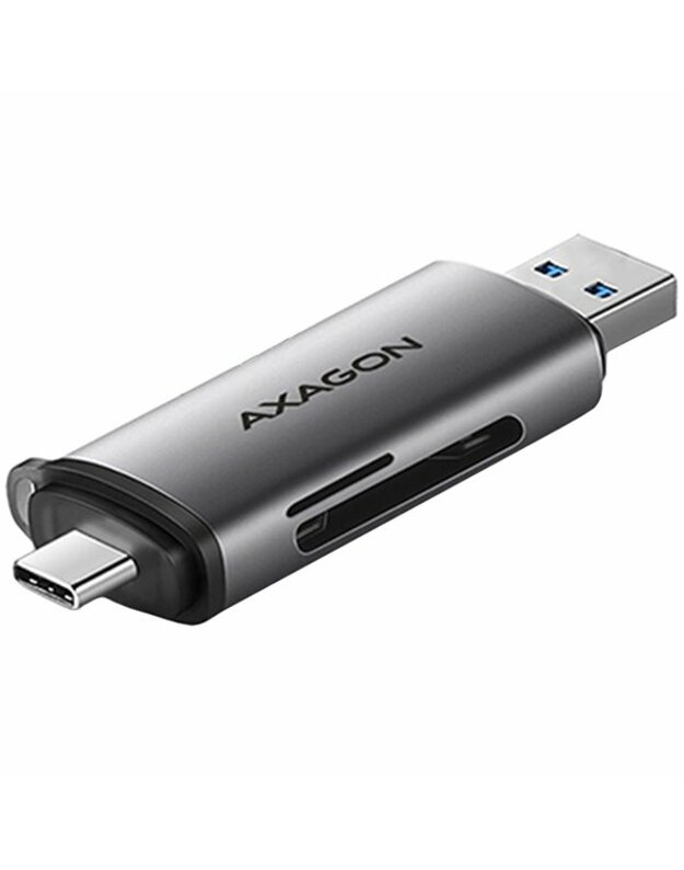 AXAGON CRE-SAC External USB 3.2 Gen1 Type-C+Type-A 2-slot SD/microSD
