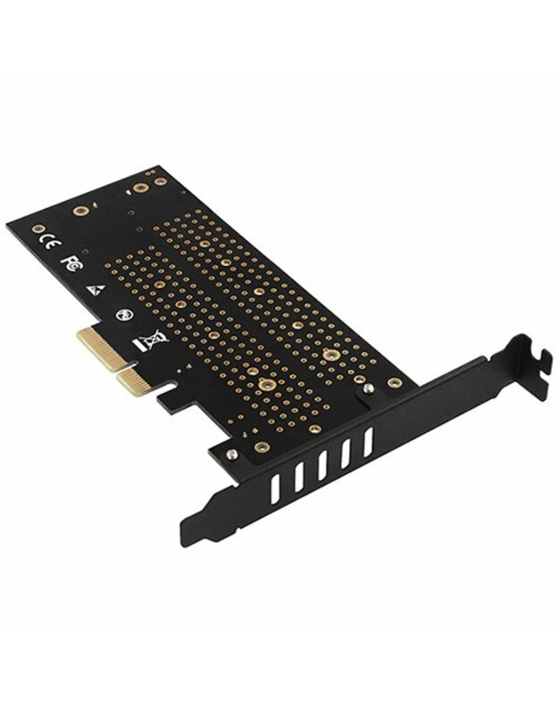 AXAGON PCEM2-D PCI-E 3.0 4x - DUAL M.2 SSD (NVMe + SATA), dual voltage, up to 110mm SSD