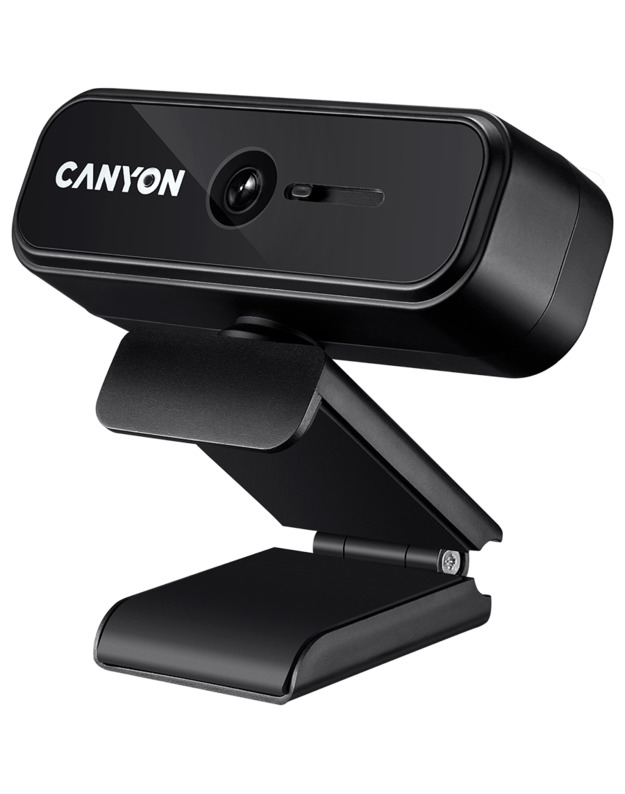 CANYON C2, 720P HD 1.0Mega fixed focus webcam with USB2.0. connector, 360° rotary view scope, 1.0Mega pixels, built in MIC, Resolution 1280*720(1920*1080 by interpolation), viewing angle 46°, cable length 1.5m, 90*60*55mm, 0.104kg, Black