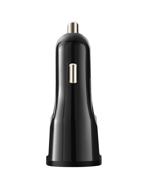CANYON car charger C-031 2.4A/USB-A built-in MicroUSB Black