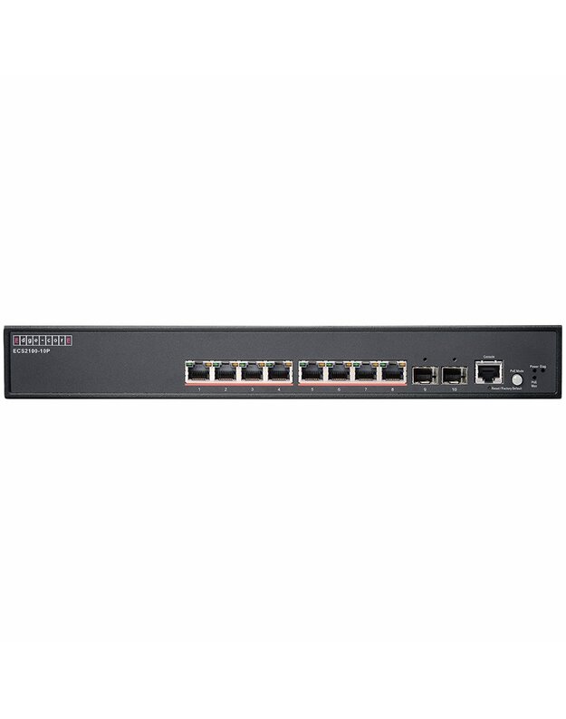 EDGECORE 8 ports 10/100/1000Base-T + 2G SFP uplink ports with 8 port PoE (125W)