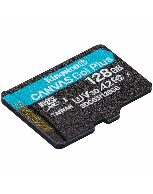 Kingston 128GB microSDXC Canvas Go Plus 170R A2 U3 V30 Single Pack w/o ADP, EAN: 740617301243