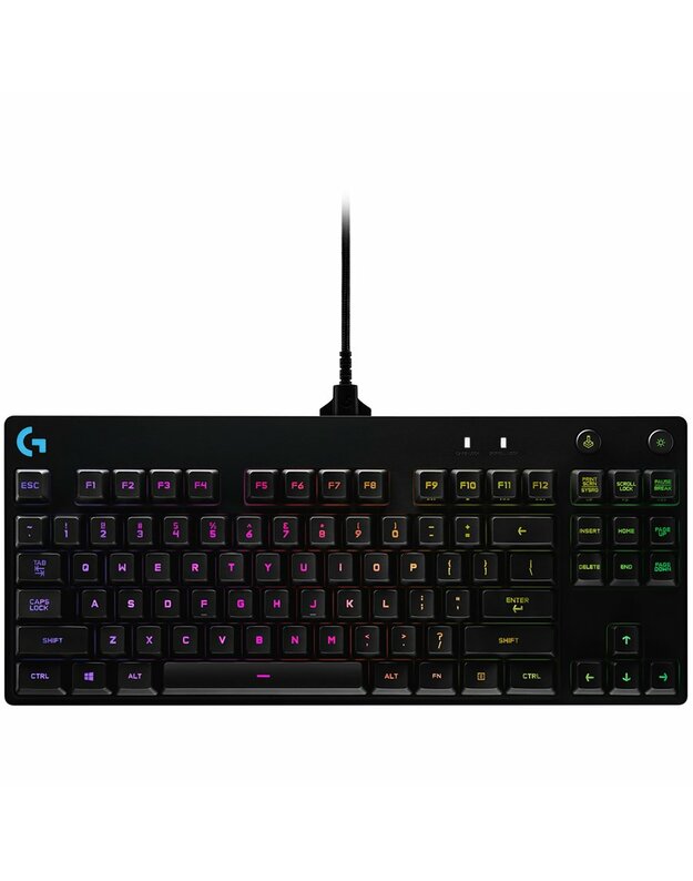 LOGITECH G PRO TKL Corded Mechanical Gaming Keyboard - BLACK - NORDIC - USB - CLICKY