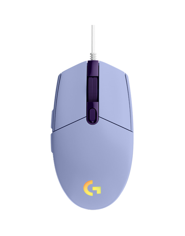 LOGITECH G102 LIGHTSYNC Corded Gaming Mouse - LILAC - USB - EER