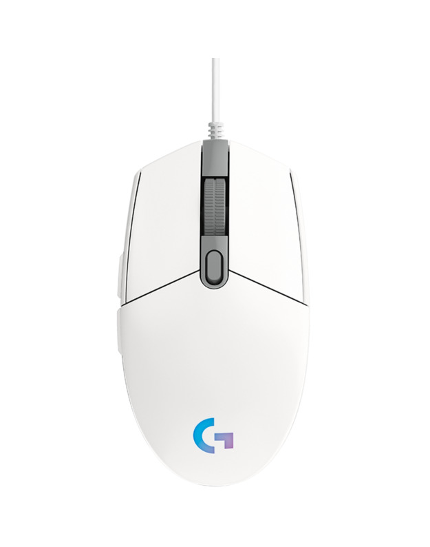 LOGITECH G102 LIGHTSYNC Corded Gaming Mouse - WHITE - USB - EER