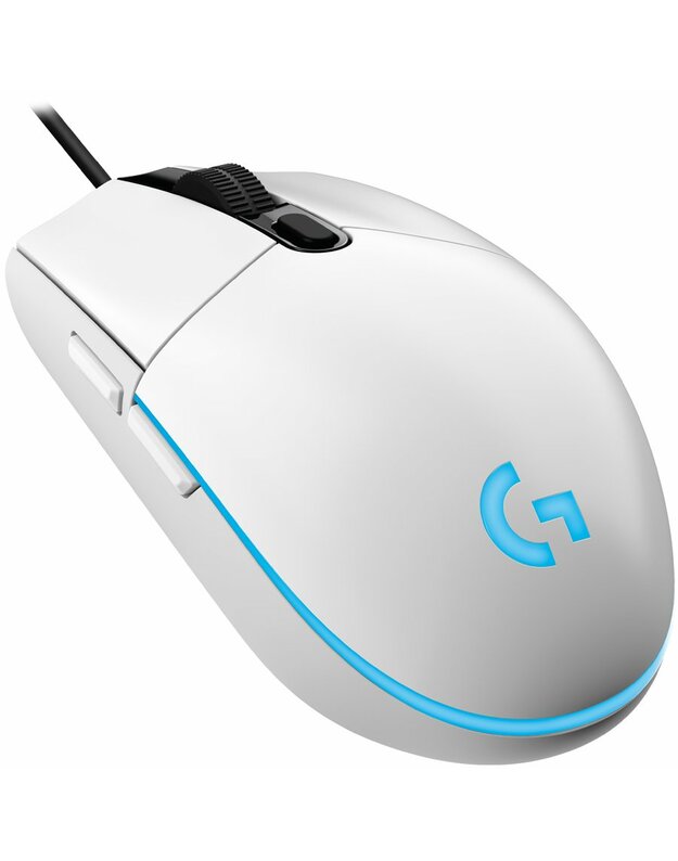 LOGITECH G203 LIGHTSYNC Corded Gaming Mouse - WHITE - USB