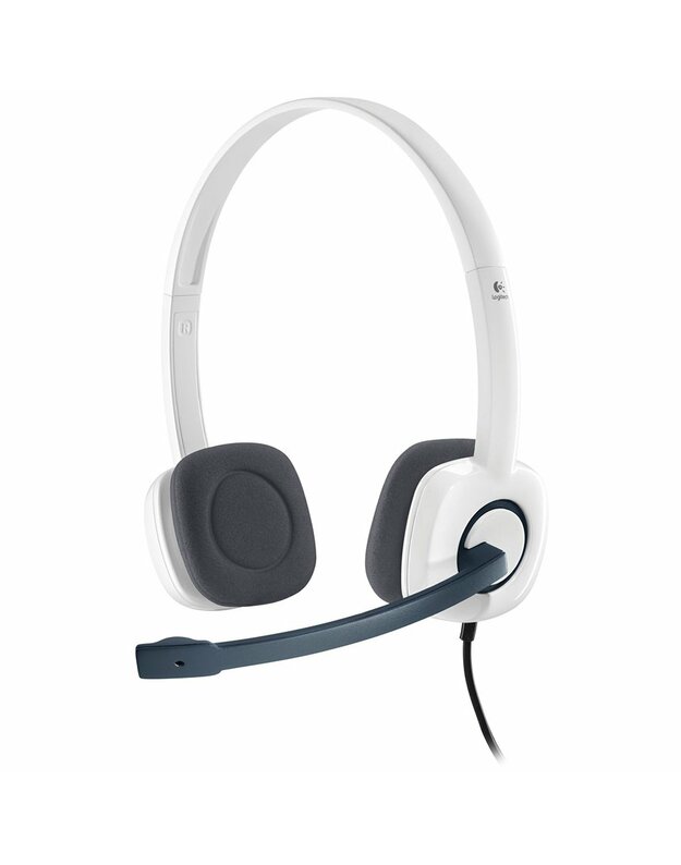 LOGITECH H150 Corded Stereo Headset - CLOUD WHITE - Dual Plug