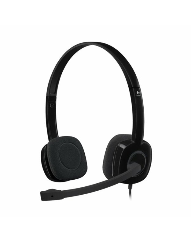 LOGITECH H151 Corded Stereo Headset - BLACK - 3.5 MM
