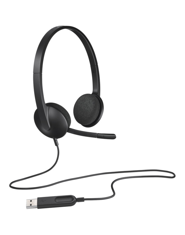 LOGITECH H340 Corded Headset - BLACK - USB