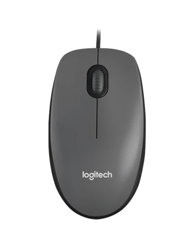 LOGITECH M100 Corded Mouse - BLACK - USB
